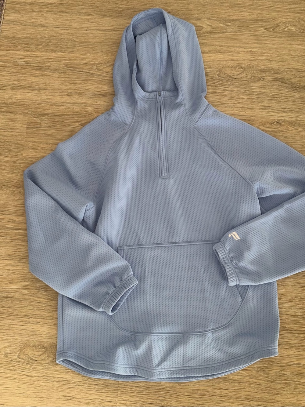 Fabletics Men’s Light Blue Textured Hoodie